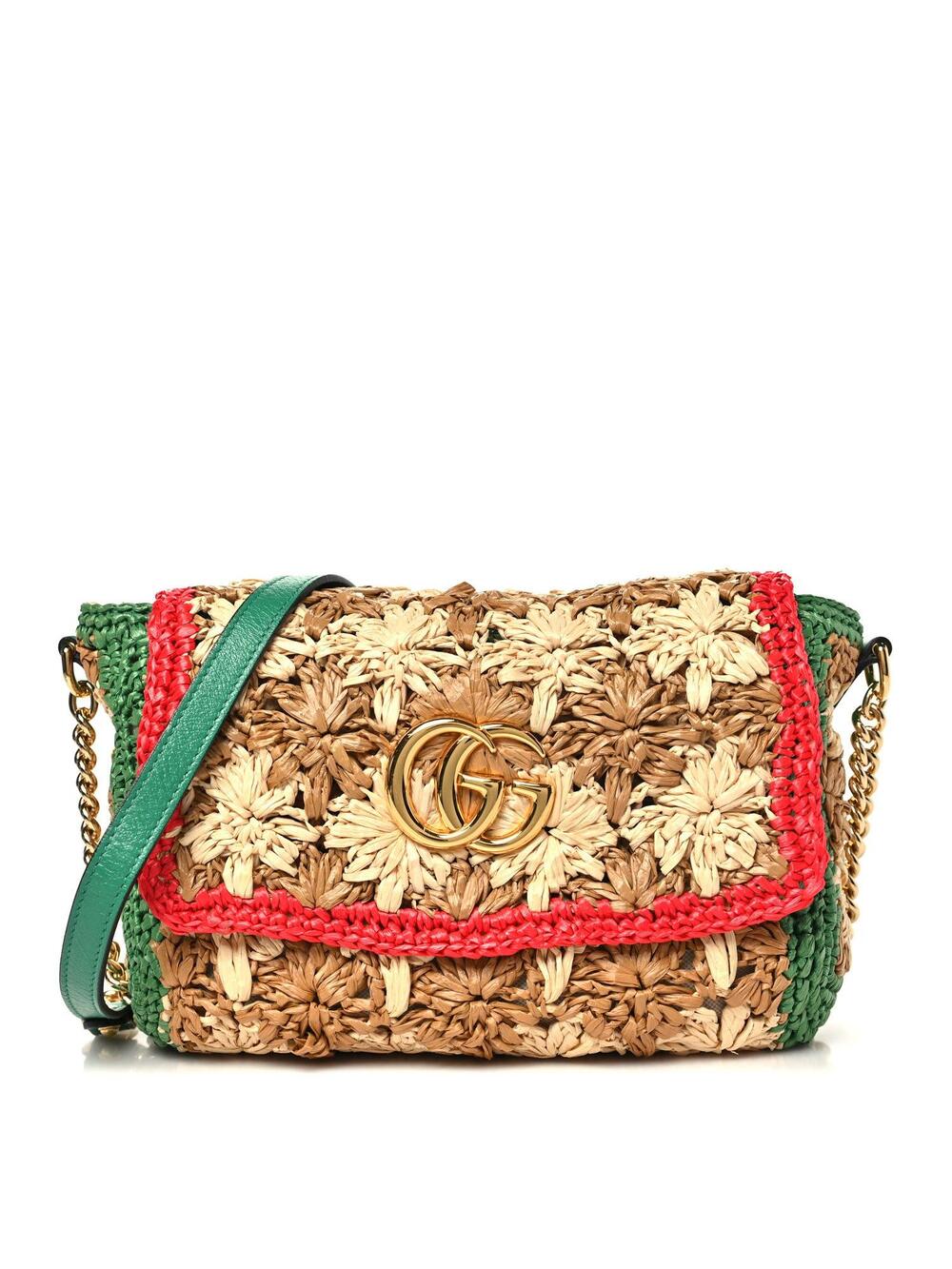 Gucci Raffia Azalea Calfskin Crochet #375266G10B